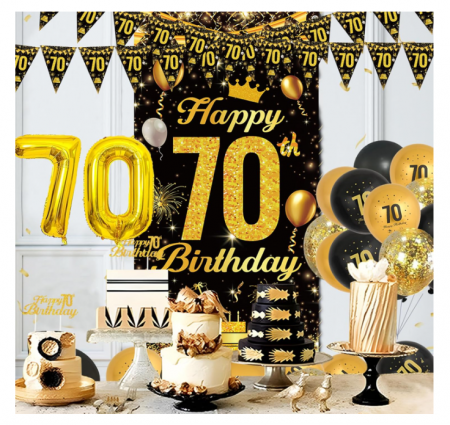Setul de baloane pentru petreceri Happy Birthday Balloons  70 ani [1]