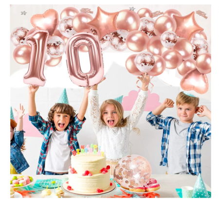 Setul de baloane pentru petreceri Happy Birthday Balloons  10 ani [6]