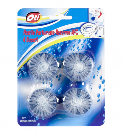 Insecticide - Pastile parfumate rezervor WC, 4 buc./set, 50 gr