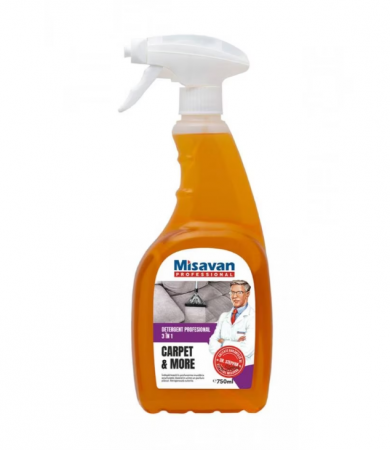 Solutie curatat covoare - Detergent 3 in 1 pentru Tapiterii, Covoare si Mochete Dr. Stephan Carpet&More, 750 ml, cu Pulverizator - 90016011