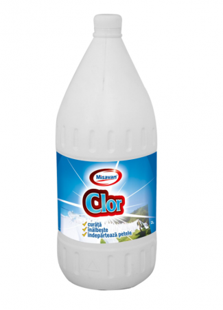 Solutii curatare pete - Solutie pentru Indepartare Pete Rufe Albe Misavan Clor, 2L - 30904