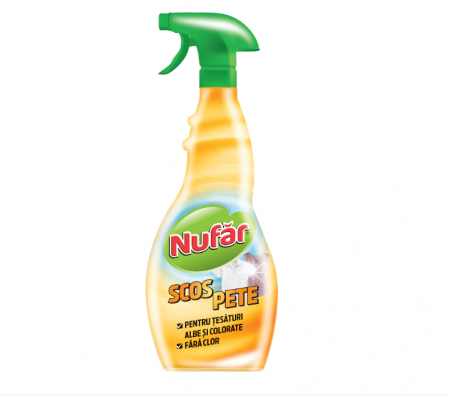 Solutii curatare pete - Solutie scos pete pentru tesaturi albe si colorate fara clor Nufar, 500 ml
