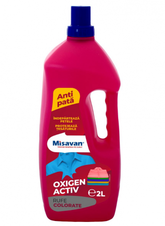 Solutii curatare pete - Solutie pentru indepartarea petelor Misavan Oxigen Activ Rufe Colorate, 2l - 30878