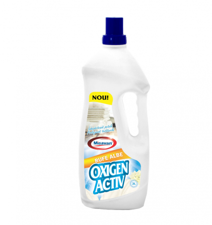 Solutii curatare pete - Solutie pentru indepartarea petelor Misavan Oxigen Activ Rufe Albe, 2l - 30877