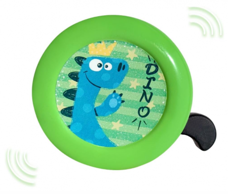 Lichidare Stoc - Sonerie pentru biciclete pentru copii, Dinozaur Verde