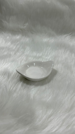 Sosiera din portelan, in forma de barcuta, alba, pentru sosuri si dressing [3]