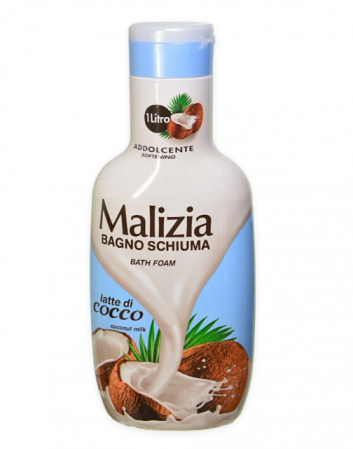 Spumant si Sare de baie - Spumant de baie Malizia Bagno Schiuma latte di cocco 1l