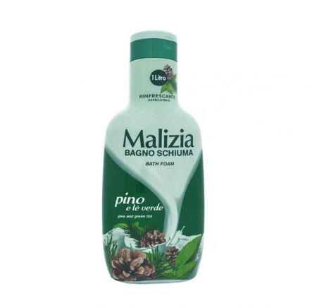 Spumant si Sare de baie - Spumant de baie Malizia Bagno Schiuma pino and green tea 1l