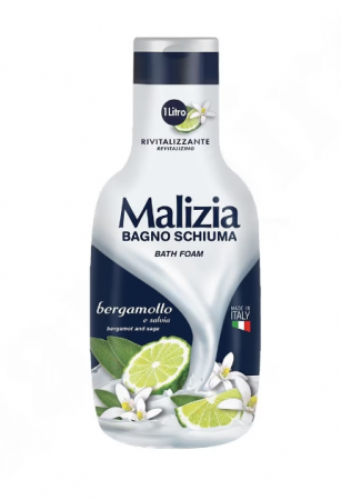 Spumant si Sare de baie - Spuma De Baie Malizia Bergamota Si Salvie 1000ml