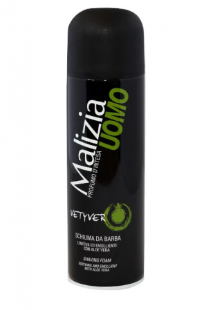 Spuma de ras cu Aloe Vera Malizia Uomo Vetyver Shaving Foam 300ml [1]