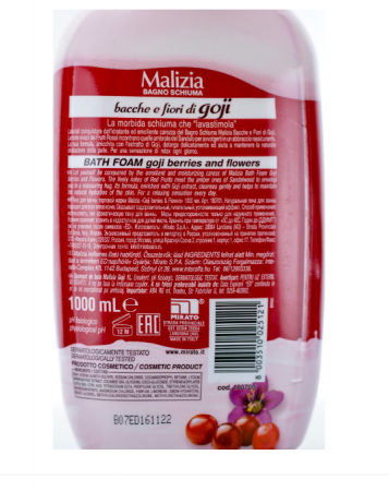 Spuma de baie Malizia cu fructe de padure si flori de Goji 1L [1]