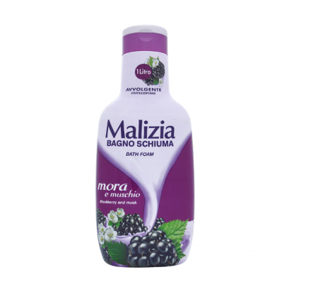 Spumant si Sare de baie - Spuma de baie Malizia cu Mure si Mosc 1 L