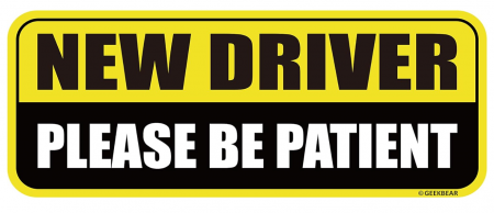 Jucarii - Sticker auto, new driver dreptunghiular, 22cm
