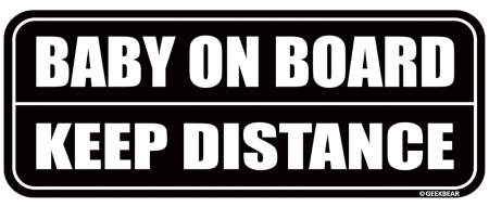 Jucarii - Sticker auto, Baby on board, keep distance, 22cm