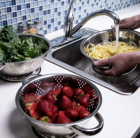 Strecuratoare de bucatarie, Otel, 26 cm, Argintiu [2]