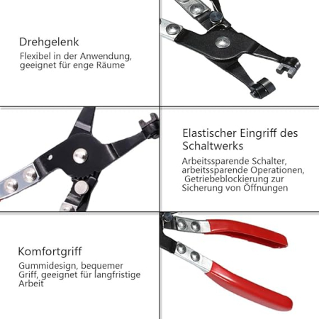 Set 2 clesti universali pentru coliere furtun auto, clesti sudura si demontare coliere, gat drept [2]