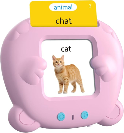 Lichidare Stoc - Carduri Educative Vorbitoare pentru Copii – Joc Interactiv de Invatare, 112 Carduri, 224 Cuvinte, Dezvoltare Limbaj si Vocabular, 2–6 Ani