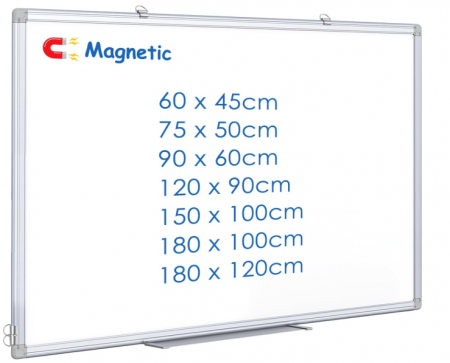 Lichidare Stoc - Tablă magnetică 90×60 cm – scriere și ștergere ușoară, ramă aluminiu, montaj simplu - resigilat