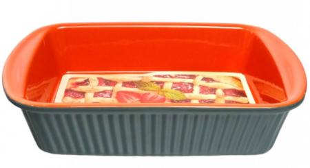 Tavi copt - Tava dreptunghiulara pentru cuptor cu Manere, Ceramica, 34x24.5x7.5cm