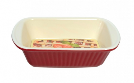Tavi copt - Tava dreptunghiulara pentru cuptor cu Manere, Ceramica, 25.5x17x6.5cm