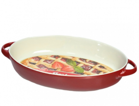 Tavi copt - Tava ovala pentru cuptor cu Manere, Ceramica, 39x22.5x6cm