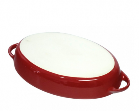 Tava ovala pentru cuptor cu Manere, Ceramica, 39x22.5x6cm [1]