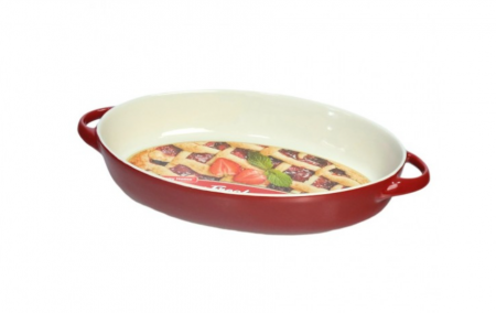 Tava ovala pentru cuptor cu Manere, Ceramica, 39x22.5x6cm [3]