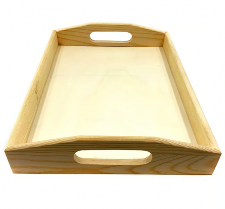 Platouri si tavi servire - Tava Servire Mic Dejun Din Lemn 50 x 30 x 6cm