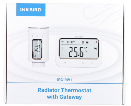 Termostat Wi‑Fi programabil pentru calorifer + gateway, 11 perioade, alarmă temperatură, child‑lock [7]