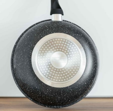 Tigaie WOK antiaderenta, 26x7cm, acoperire ceramica, maner soft touch, Goldamnn, marmorata [8]