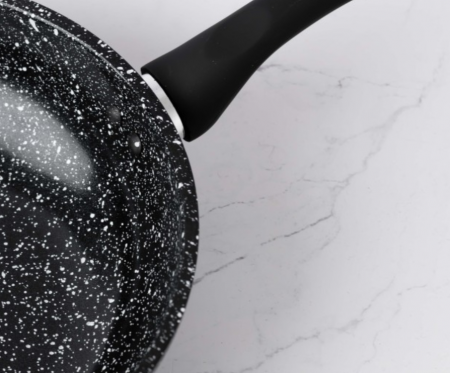 Tigaie WOK antiaderenta, 26x7cm, acoperire ceramica, maner soft touch, Goldamnn, marmorata [6]