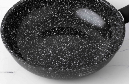 Tigaie WOK antiaderenta, 26x7cm, acoperire ceramica, maner soft touch, Goldamnn, marmorata [4]
