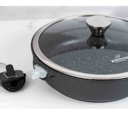 Tigaie cu manere detasabile, 24cm, aluminiu turnat, Bohmann, suprafata antiaderenta, inclusiv inductie [7]