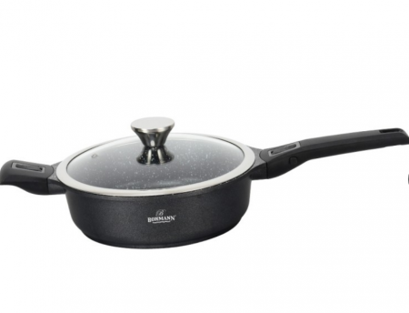 Bucatarie & Servire masa - Tigaie cu manere detasabile, 28cm, aluminiu turnat, Bohmann, suprafata antiaderenta, inclusiv inductie