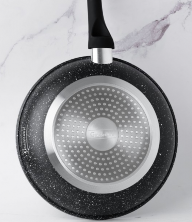 Tigaie antiaderenta, 26x5cm, acoperire ceramica, maner soft touch, Goldamnn, marmorata [5]