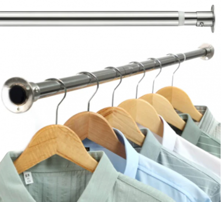 Bara pentru haine, extensibila 110-137cm, HARRMS, inox [0]
