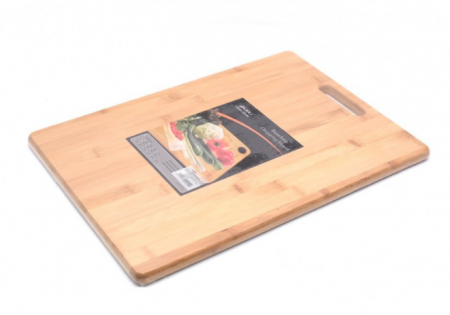 Ustensile pentru gatit - Tocator de bucatarie universal din lemn de bambus cu maner, maro, 36 x 26 cm