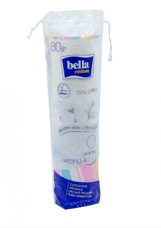 Servetele si dischete demachiante - Vata bumbac, Dischete demachiante, Bella Cotton,80 buc/ set