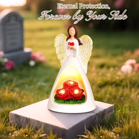 Figurina inger pazitor cu lumina, cadou inspirational crestin pentru femei, mama, bunica, sotie sau prietene, decoratiune birou sau Craciun [3]