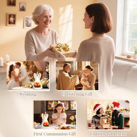 Set 3 x Figurina inger pazitor cu lumina, cadou inspirational crestin pentru femei, mama, bunica, sotie sau prietene, decoratiune birou sau Craciun [2]