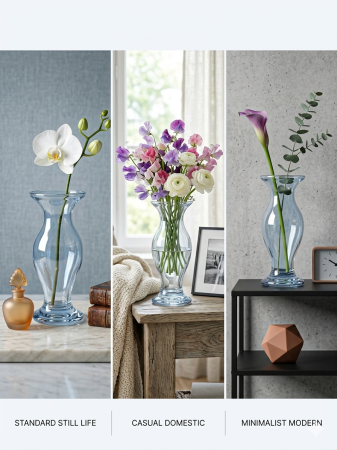 Vaza decorativa din sticla, 22 cm, classy Blue [1]