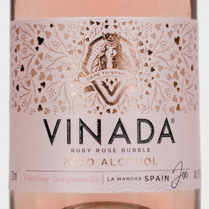 VINADA Tinteling Tempranillo Rosé 0.0% 0.20L | Vin spumos dezalcoolizat rose demisec [4]