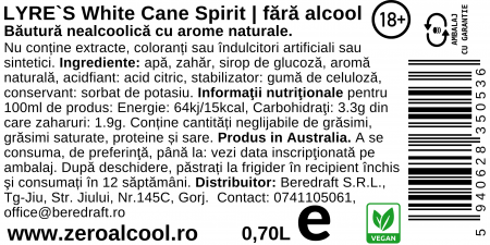 Lyre’s White Cane Spirit 70cl | Alternativa fara alcool la White Rum [4]