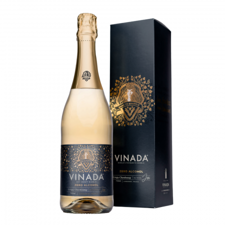 Toate produsele - VINADA Crispy Chardonnay 0.0% 0.75L Giftset  | Vin spumos  dezalcoolizat alb demisec