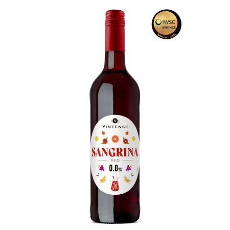 Bauturi nealcoolice pe baza de vinuri roșii dezalcoolizate - Vintense Sangrina Red 0.0% 0.75L | Sangria din vin rosu dezalcoolizat