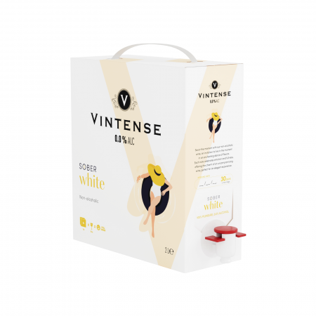 Bauturi fara alcool din Vin Alb Dezalcoolizat - Vintense Sober White 2L Bag-in-Box| Vin dezalcoolizat alb