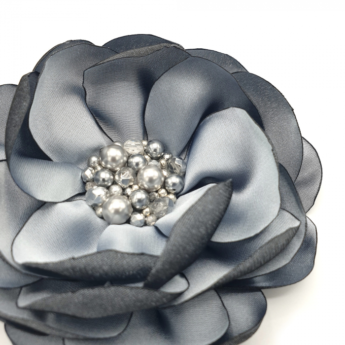Silver-Foral-Charm-Brosa-eleganta-floare-mare-argintie-matase-satinata [3]