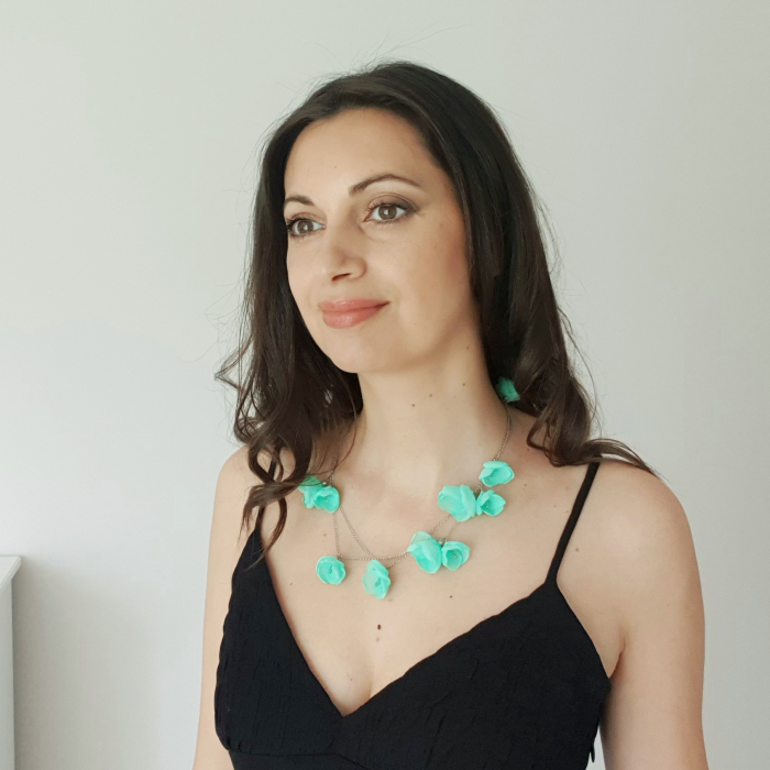 Bijuterie-multifunctionala-bratara-colier-flori-verde-menta [3]