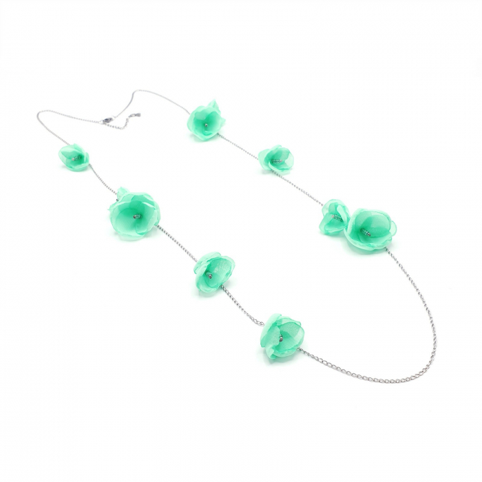 Bijuterie-multifunctionala-bratara-colier-flori-verde-menta [6]