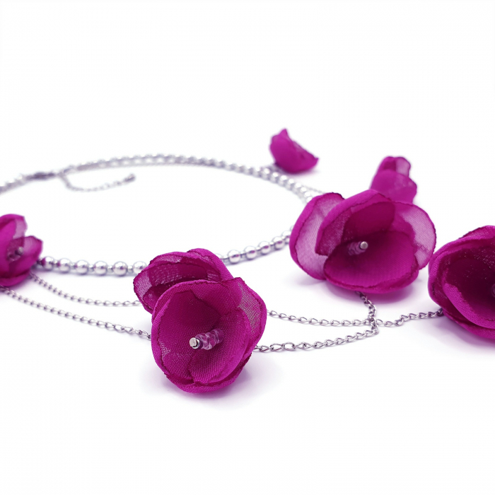 Bijuterie-multifunctionala-colier-flori-magenta [7]